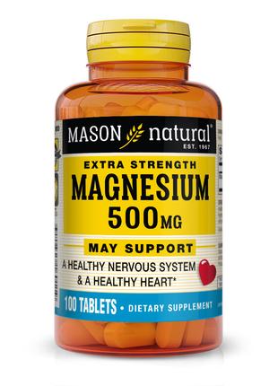 Вітаміни та мінерали Mason Natural Magnesium 500 mg Extra Stre...
