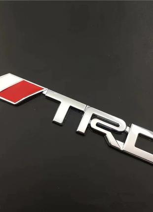 Эмблема TRD на крышку багажника (хром) 144х22 мм., Toyota