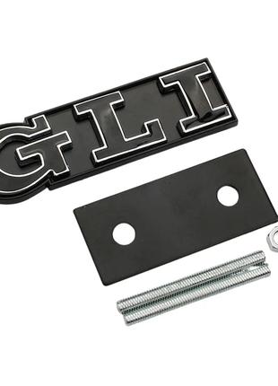 Емблема GLI на решітку радіатора (хром +чорний), Volkswagen Jetta