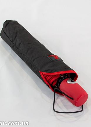 Женский черный зонтик полуавтомат 10 спиц от фирмы "Bellissimo"