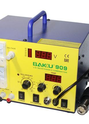 Паяльная станция BAKU BK 909 встроенный БП 15в 1а фен паяльник RF