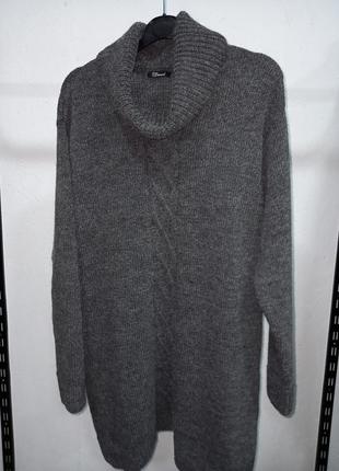 Туніка подовжений светр / удлиненный белый свитер уютный туника