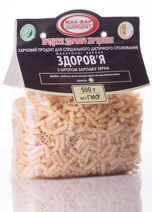 ДІЄТИЧНІ макарони «ЗДОРОВ'Я» №11 з зародком пшениці (0,5 кг)