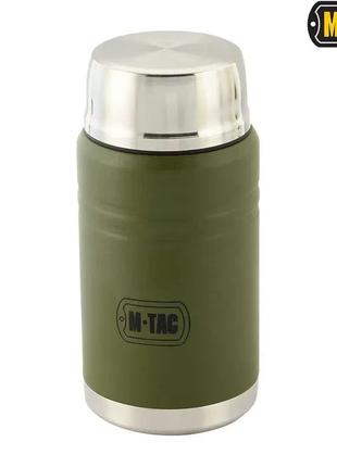 "M-Tac" термос 750 мл зі складною ложкою олива/нерж.