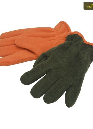 Двухсторонние сигнальные мужские перчатки, зимние, флисовые "A...