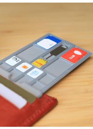 Футляр для сим карт Sim Cards помещяется в кошелёк хранение