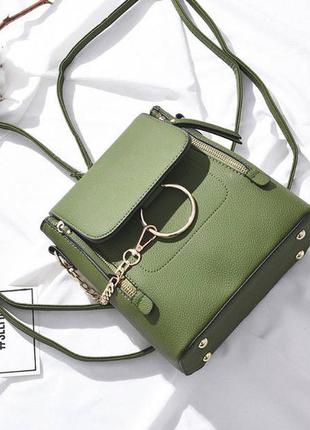 Качественный женский рюкзак сумка зеленый