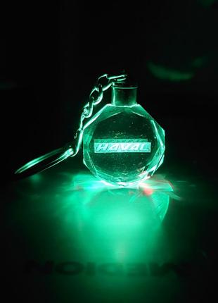 Брелок LED стеклянный с логотипом Haval