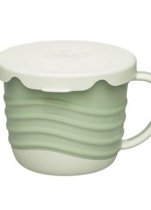 Чашка 2в1 для питья и снеков "Зеленая серия", мятная