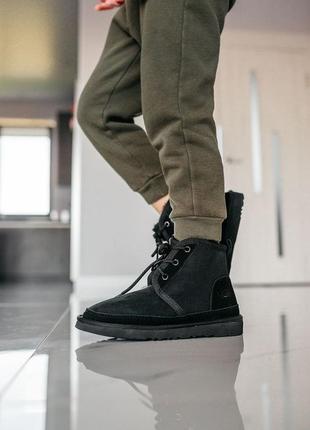 Угг детские ботинки чёрные ньюмел замша ugg neumel boot black ...