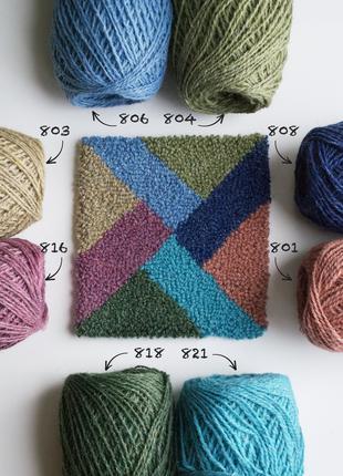 Нитки для ковровой вышивки и вязания Colored Wool