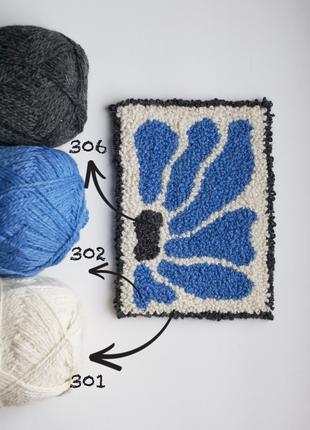 Нитки для ковровой вышивки Semi-Wool с ангорой