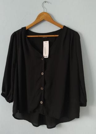 Блуза блузка чорна класична базова сток нова