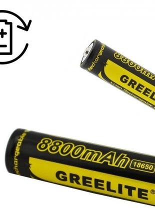 Аккумуляторная батарейка, 4.2V 9.6Wh BATTERY 18650 Black Greel...