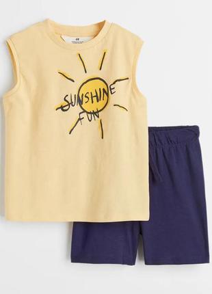 Дитячий літній костюм комплект sunshine h&m на хлопчика 10354