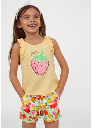 Дитячий літній костюм комплект фрукти h&m на дівчинку 59800