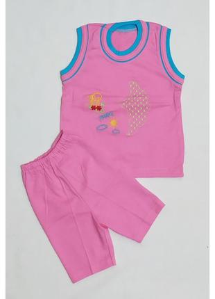 Дитячий літній костюм комплект літо на дівчинку 31901