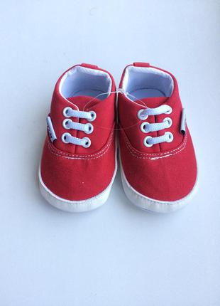 Кеди, кросівки червоні для малюка 6-12 міс