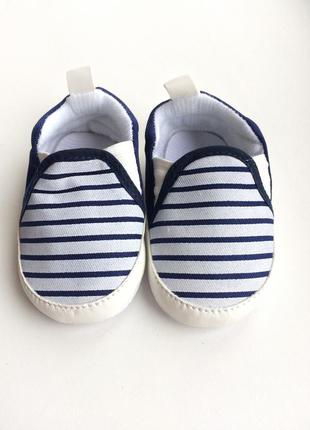 Морские полосатые мокасины для малыша, первая обувь, пинетки 6...