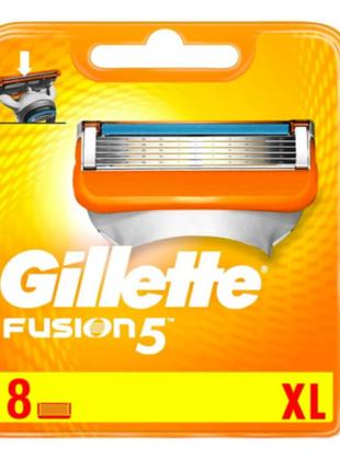 Лезвия кассеты картриджи Gillette Fusion 8шт Жилет Фьюжн 8шт