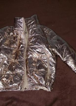 Куртка новая золотистая демисезонная размер м (750)