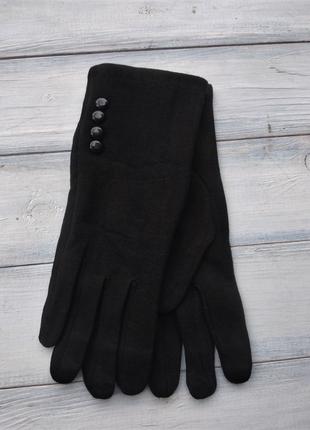 Женские стрейчевые перчатки Черные 8718s3