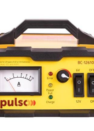 Зарядное устр-во PULSO BC-12610 6&12V/0-10A/5-120AHR/LED-Ампер...