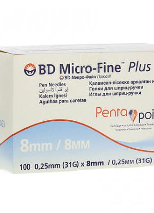Иглы BD Micro-Fine+ «МикроФайн» 8 мм 100 шт.