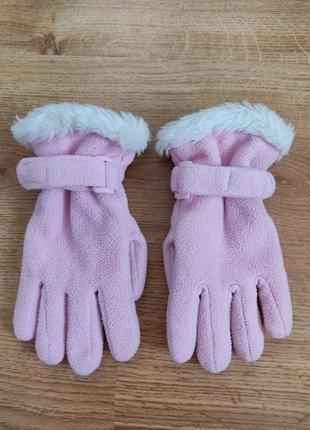 Флісові перчатки на 5-8 років