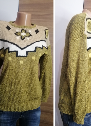 Жіночий светр з орнаментом дуже теплий женский теплый свитер