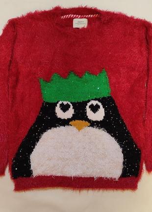 Новогодний свитер пингвин