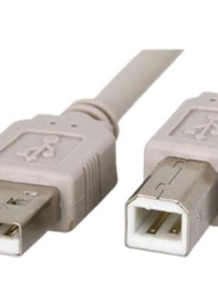 Кабель USB2.0 AM-BM 1.8м Cablexpert, сірий (CCP-USB2-AMBM-6G) ...