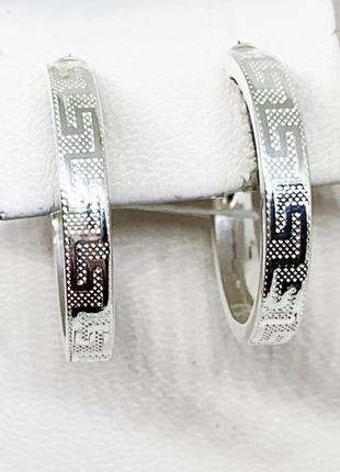 Срібні сережки-кільця d=26mm