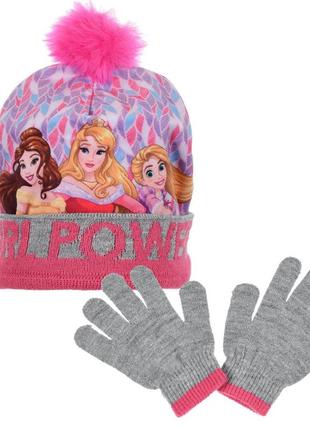 Шапка + перчатки princess (принцессы диснея) hs42931 disney eu