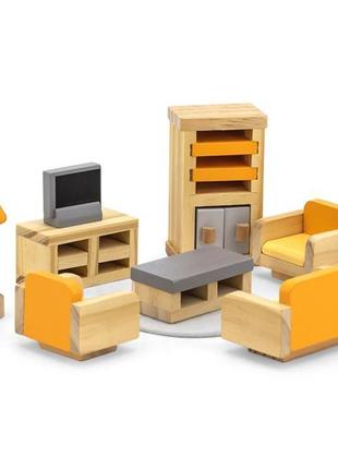Деревянная мебель для кукол Viga Toys PolarB Гостиная (44037)