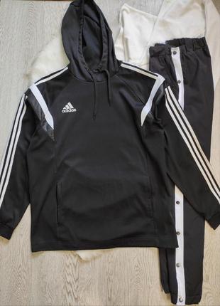 Adidas черная мужская спортивная куртка кофта спортивка капюшо...