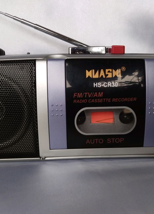 Радіоприймач магнітофон Miasmi HS-CR30, FM AM,запис, новий