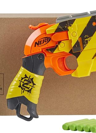 Nerf HammerShot STRIPES Нерф ХаммерШот желтый + 20 пуль E6173