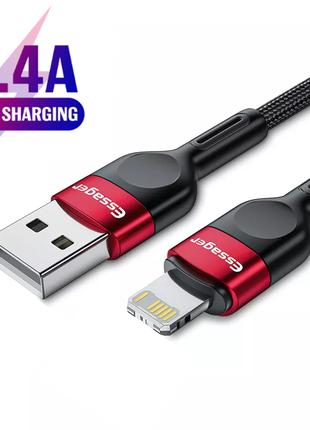 Кабель для быстрой зарядки iPhone USB - Lightning 2.4A 1м. Зар...