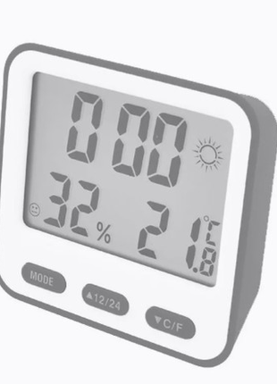 Часы цифровые BK-854 с термометром и гигрометром (черный)