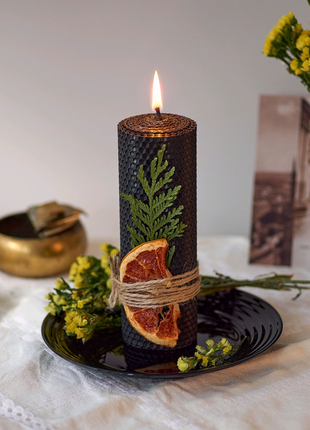 Подарунковий набір медових еко свічок з вощини для дому та декору