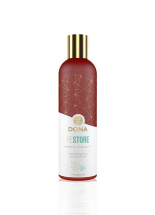 Натуральное массажное масло DONA Restore - Peppermint & Eucaly...