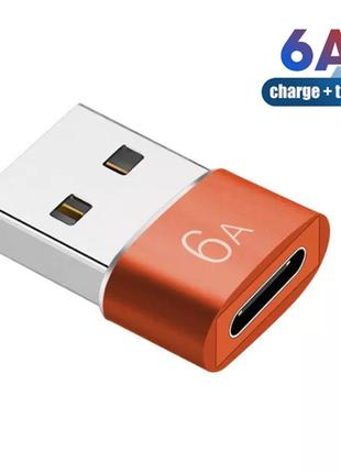 Переходник USB Male to Type-C Female Adapter Converter. Адапте...