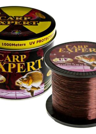 Леска 0.25 mm 1000 метров UV Brown Carp Expert