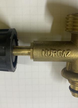Переходник вентиль Nurgaz для заправки баллонов с клапаном 14 мм