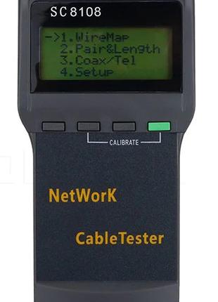 Тестер сети rj45 SC8108 с поиском обрыва кабеля