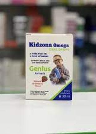 Kidzona Omega Genius-капли Кидзона омега рыбий жир Гениус