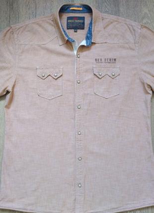 Рубашка QS (S.Oliver) размер XL джинсовая мужская