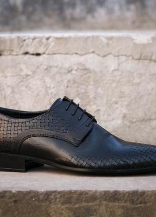 Турецьке взуття - туфлі чорні sherlock soon