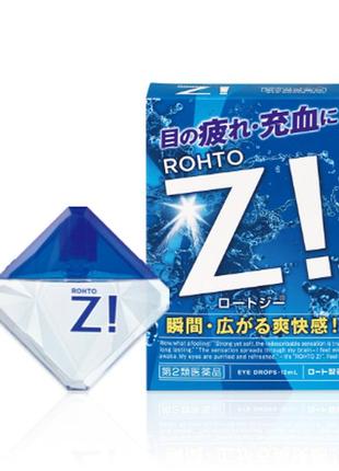 Японские капли для глаз от усталости rohto z! eye drops, 12 ml.